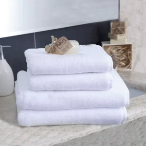Extra Thick Hotel Towels White Cotton Woven Towels