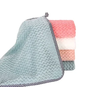 Extra Thick Pineapple Grid Dish Cloth Super Absorbent Oil Resistant Hangable Kitchen Towel for Home Use