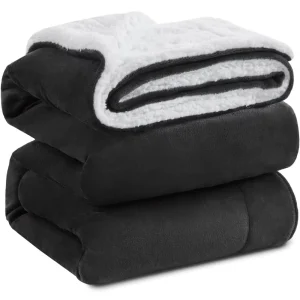 Extra Warm and Heavy Thick Blankets for Winter Super Soft Plush Blanket Sherpa Fleece Queen Size Blanket for Bed