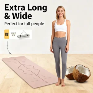 Extra Wide 80cm Non Slip Yoga Mat High Solid PU Rubber Cushioned 183cm Length 8mm 5mm Folding Shock Pad Carrying Strap