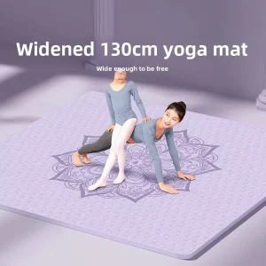 Extra large Double Yoga Mat 200cm Thickened Widened Lengthened Geometric Pattern Suitable for Men Women Home Fitness Mat