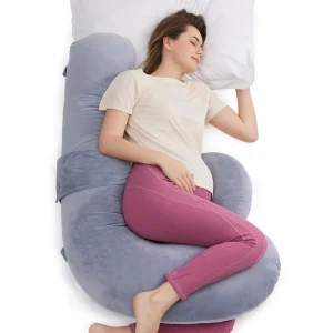 F Shaped Maternity Pillow for Pregnant Women with Adjustable Wedge Pillow for Side Sleeping