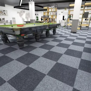 F01 Series Washable Plush Peel Stick Square Carpet Tiles 50x50cm for Office Floor Hotel Corridor