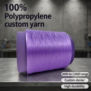 FDY Hollow Polypropylene Yarn 100% PP OE Technics 600D Twist 48F/72F/96F/144F Denier Raw Outdoor Sportswear Textile Knitted