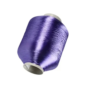 FDY Twisted Dyed Bright Colored Chenille Yarn 75D Polyester Low Elasticity Colored Filament High Gloss Warp Yarn for Textile
