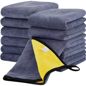 FF2673 Lint Free Microfiber Cleaning Cloths Rag Auto Polishing Waxing Detailing Super Absorbent Car Drying Wash Towel Car Towels