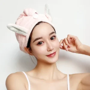 FF4597 Soft Absorbent Quick Dry Women’s Hair Towel Wrap Anti Frizz Turbans Coral Fleece Girls Hair Drying Towels