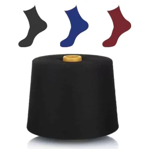 FIBERSYARN 100% Ring Spun Polyester Yarn 21S 1 30S 1 Short Fiber Polyester Thread Melange Polyester Knitting Yarn for Sock