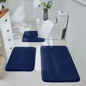 FIGOO Elegant 3pcs Polyester Modern Bath Mat Set Super Absorbent Non slip Eco Friendly Machine Washable Low MOQ