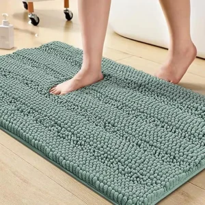 FIGOO Factory Direct [Gorilla Grip Area Rug Sets] 3 Piece Chenille [Bath Mat Set] for Bathroom Shaggy
