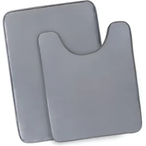 FIGOO Factory Direct Sale Bathroom Rugs Sets 2 Piece Non Slip Flannel Memory Foam Bath Mat for Home Use