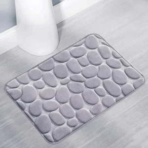 FIGOO Modern Polyester Memory Foam Runner Shaggy Bath Rug Non Slip Machine Washable Anti Slip Extra Soft Absorbent Eco Friendly