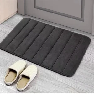 FIGOO Pebble Textured Non Slip Bath Mat Massage Feel Quick Dry Super Absorbent Anti Bacterial Bathroom Floor Rug