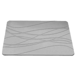 FIGOO Velvet Touch Diatomite Stone Bath Mat High Density Rubber Backed Master Bath Rug