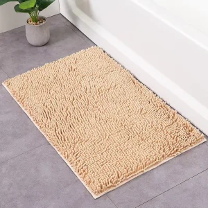 FIGOO Versatile Non slip Bath Mat Water Absorbent Quick Dry Polyester Mat for Kitchen