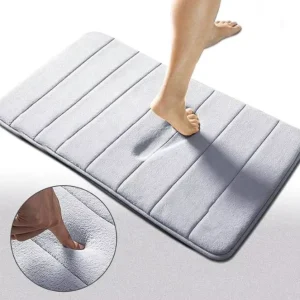 FIGOO Vintage Moroccan Bath Mat Custom Printed Pattern Quick Dry Super Absorbent Non Slip Microfiber Bathroom Floor Rug
