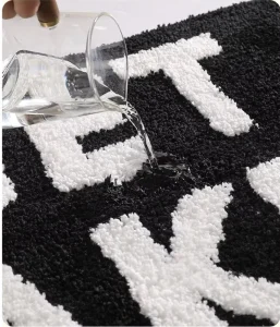 FIGOO Washable Quickly Dry Comfortable Bathmat Custom Bath Tufted Rug