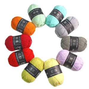 FORWARD Various Colors Dyed Stock DIY Hand Knitting & Weaving Sewing Acrylic Cotton Blended 4ply 50g Anti Pilling Strong Yarn