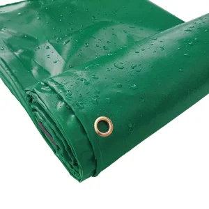 FR B1 M2 Waterproof PVC Coated Woven Tarpaulin Roll IRR Green Glossy Matte Tear-Resistant Oilproof Polyester Acrylic Fabric