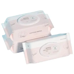FSC Baby Tissue Soft Eco friendly Biodegradable Cotton Wet Wipes Free Design for Daily Cleansing of Sensitive Skin