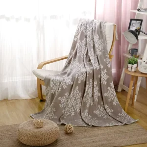 FY Flannel Fleece Brown Snowflake Surface Printing Cutting Blanket Fashion Design Soft Warm Polyester Raschel Blanket