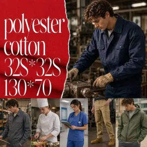 Fabric Manufacturer Dyed TC 80% Polyester 20% Cotton Woven 3/1 Twill Fabric for Industrial Workers Thick Workwear Uniform