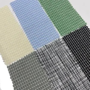Fabric Manufacturer Embossed Check Jacquard Woven Tweed Polyester Fabrics for Clothing 4027