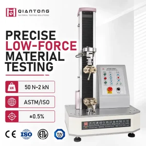 Fabric Tensile Strength Tester Benchtop 1000N Single Column Desktop UTM for Textile Quality Control and Material Research Lab