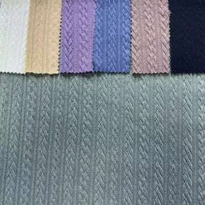 Fabric Textile Raw Material Yarn Dyed 95% Polyester 5% Spandex Jacquard Clothing Eco friendly Fabric for Garments