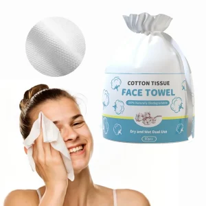 Facial Cotton Tissue Fabric Disposable Cotton Tissue Tissu Cotton 20cm*20cm for Adult Daily Cleaning