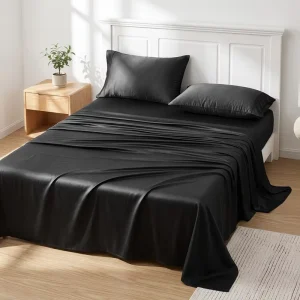 Factory 100% Bamboo Fiber 300TC Organic Eco-Friendly All-Season Bamboo Sheet Set 4Pcs Cooling for Home Bedding