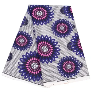 Factory 100% Cotton Kente Combed African Wax Cloth Ethnic Style Imitated Wax Print Fabric for Skirts Upholstery