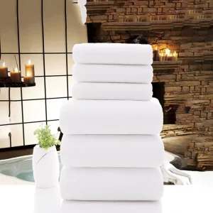 Factory 100% Cotton Terry Towels Luxurious Solid Bath Towel Quick Dry Quality Hotel Towel White for Commercial Uses