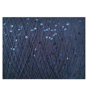 Factory 100% Cotton Thread with Dyed Sequins 2MM 3MM Sequins Yarn for Hand Knitting