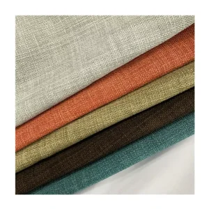 Factory 100% Linen Nonwoven Microfiber Sofa Chair Household Cloth Use Linen Look Melange Fabric 150cm 120-200 Gsm Breathable