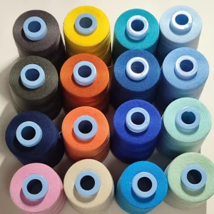 Factory 100% Polyester Sewing Thread Solid Color Dyed 402 High Tenacity Spun Yarn for Garment Use 3000y in Stock