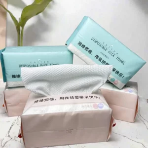Factory 100% Viscose Disposable Bath Washcloths Solid Color Facial Tissue Soft Pack Nonwoven Paper Towels for Home Use