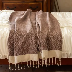 Factory 125*180CM Cotton Turkish Fringe Towel Blanket Large Size Christmas Indoor Outdoor Multi-Use Throws