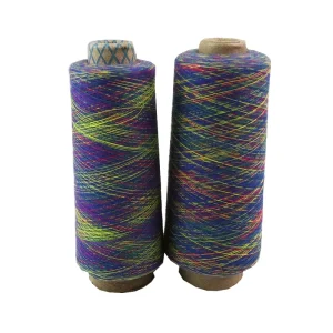 Factory 150D 144F Multiple Colors Polyester Space Dyed Rainbow Dty Yarn for Knitting Fabric