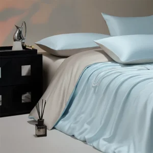 Factory 300TC 100%Bamboo Luxury Solid Color Breathable Bedding Set for 5 Star Hotel & Home Bedroom All Season
