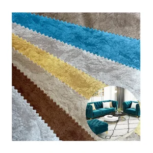 Factory 300gsm 100% Polyester Luxury Velvet Fabric Knitted Holland Material for Home Textile for Sofa Use
