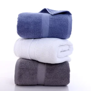 Factory 32 Count Cotton Towel Set Absorbent Thick Embroidered Logo Fish Scale Terry Luxury Adult Solid Color Durable