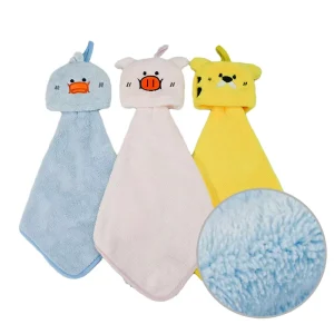 Factory Absorbent Cute Cartoon Microfiber Hand Towels for Kids