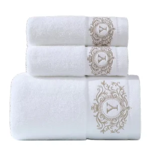 Factory Bath Towel Sheets White Luxury Hotel Bulk and Hand Face Bath Towel 3 Pcs Sets for Plus Si