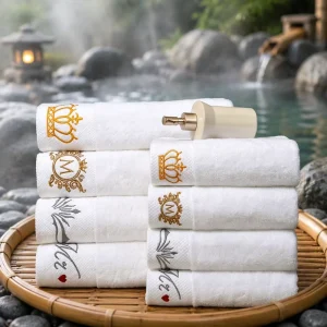 Factory Beauty Salon Spa Towel Set High Quality Custom Embroidery Logo Skin Friendly Quick Dry Printed Cotton Towels