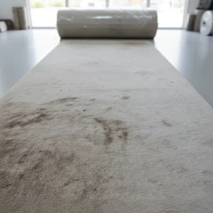 Factory Beige Polyester Silky Shaggy Wall to Wall Carpets Long Pile Solid Color for Home Use Tufted Techniques