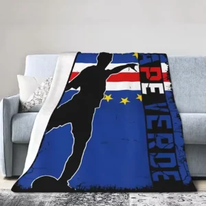 Factory Best Seller Flag of Cape Verde Fashion Flannel Sofa Blanket Household Siesta Blanket for All Seasons