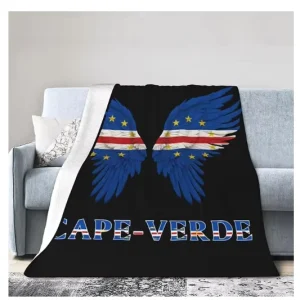 Factory Best Seller Flag of Cape Verde Fashion Flannel Sofa Blanket Household Siesta Blanket for All Seasons