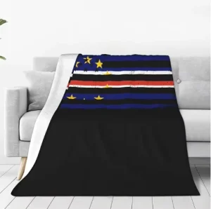 Factory Best Seller Flag of Cape Verde Fashion Flannel Sofa Blanket Household Siesta Blanket for All Seasons
