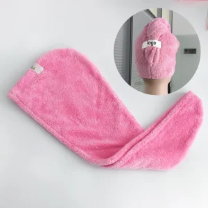 Factory Big Size Microfiber Coral Fleece Thick Big Size Head Spa Home Super Water Absorbent Quick Drying Hair Towel Turban